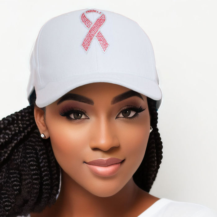 Wholesale White Pink Ribbon Hat
