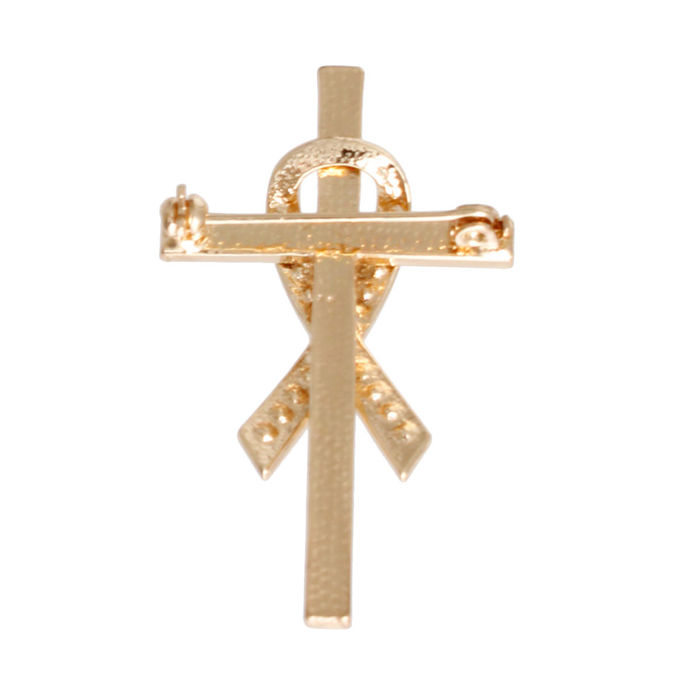 Gold cross brooch online