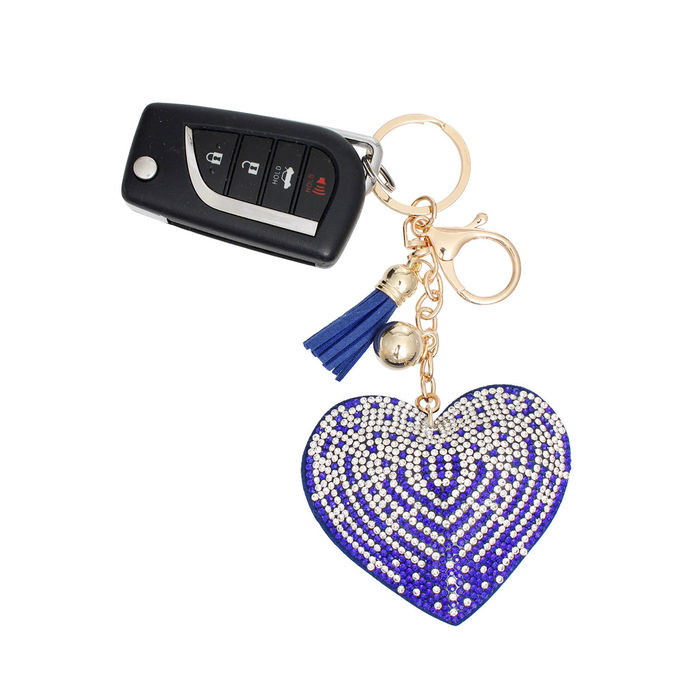 Wholesale Blue Heart Keychain Clip