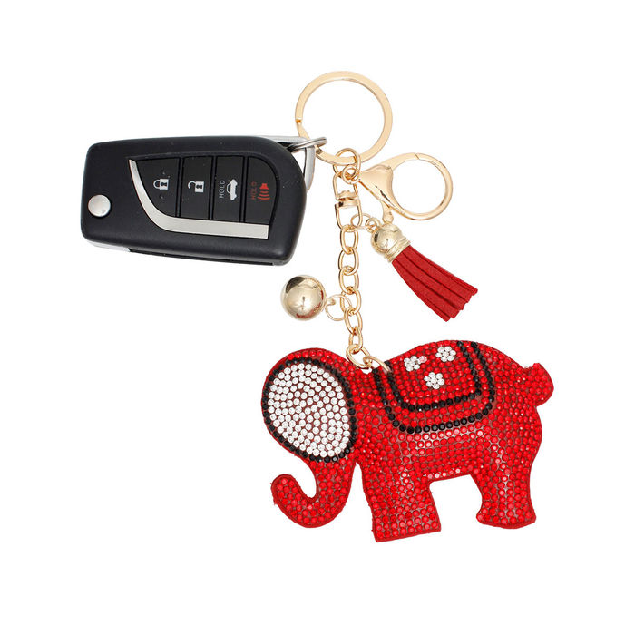 Wholesale Red Elephant Keychain Clip