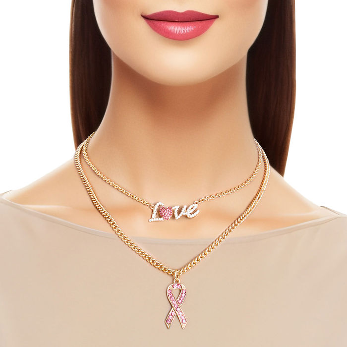 Breast Cancer Awareness Pink Ribbon Necklaces For Women, Glass Faith Hope  Cure Believe Letter Pendant Chains Fashion Jewelry In Bulk From Commo_dpp,  $0.58 | DHgate.Com