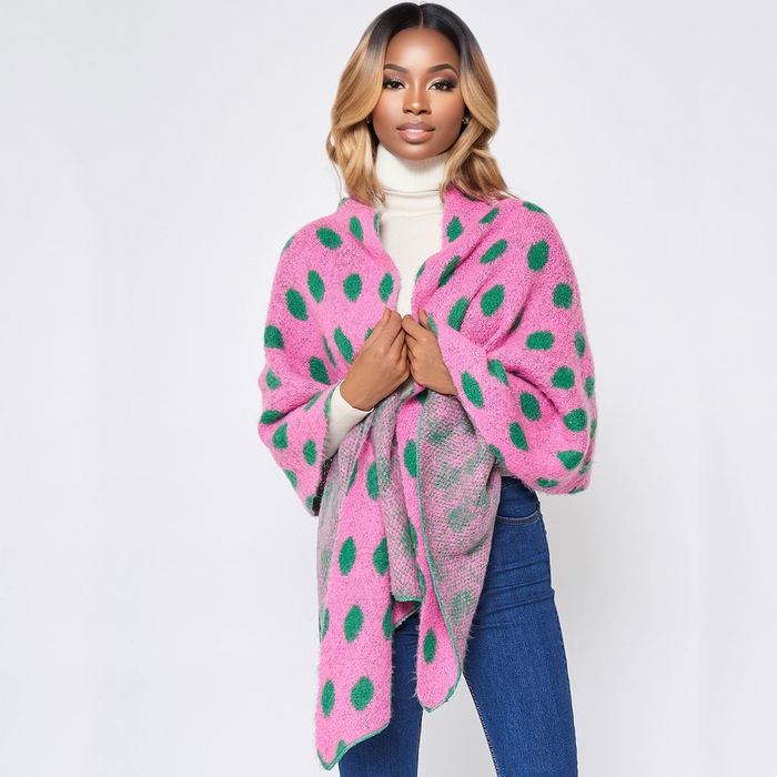 Pink and green shawl best sale