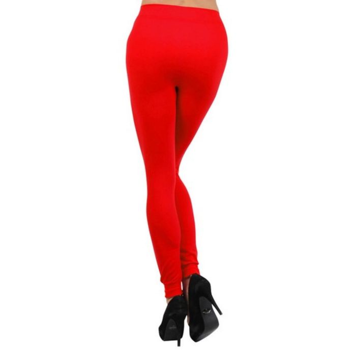 Red outlet fleece leggings