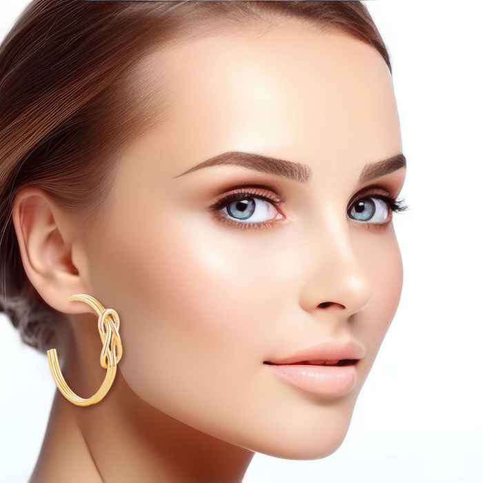 Infinity knot outlet hoop earrings