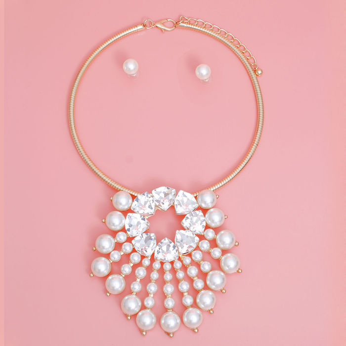 Sunburst discount pearl necklace