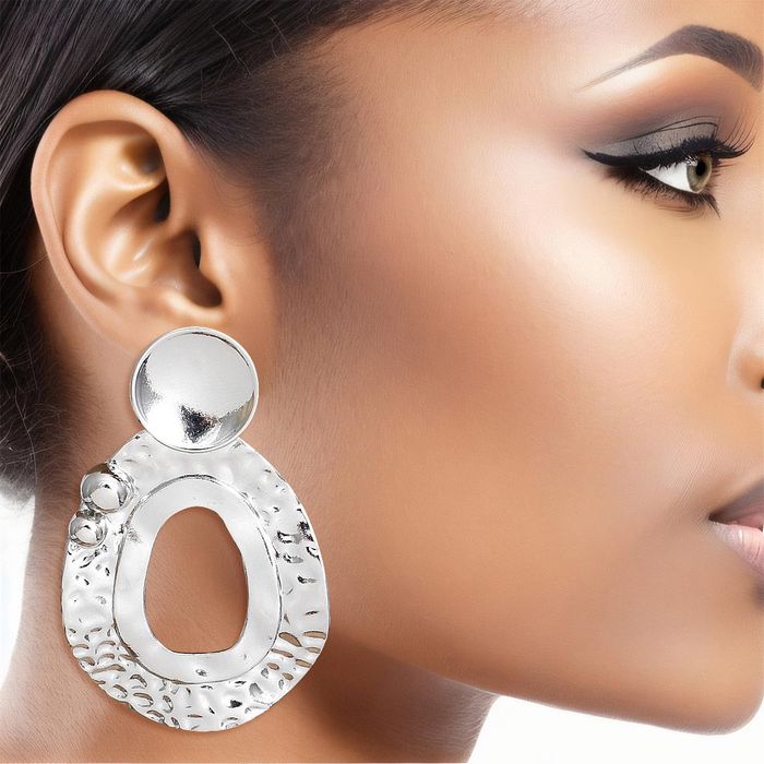 Wholesale Dangle Silver Medium Bubble Drop Earring for Women