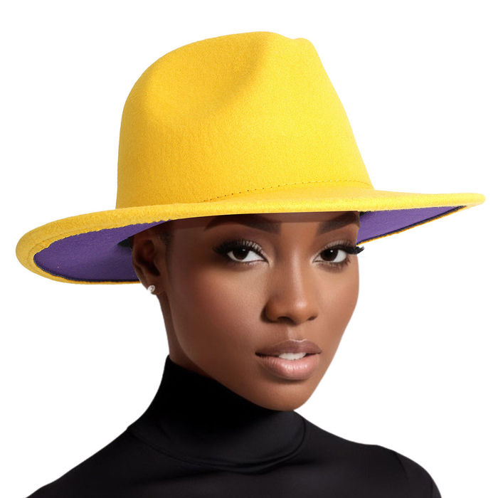 Purple wide brim fedora new arrivals