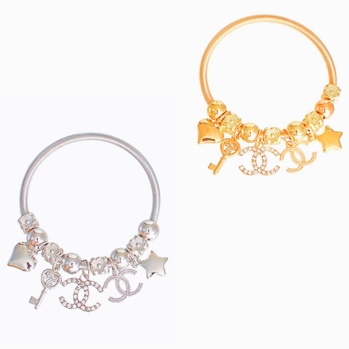 Wholesale Dozen Pack CC Charms Stretch Bracelets for Women