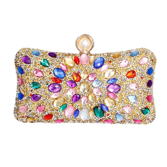 Wholesale Clutch Colorful Crystal Hard Case Clutch for Women