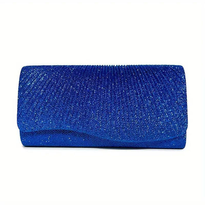 Wholesale Clutch Blue Ruched Evening Bag for Women
