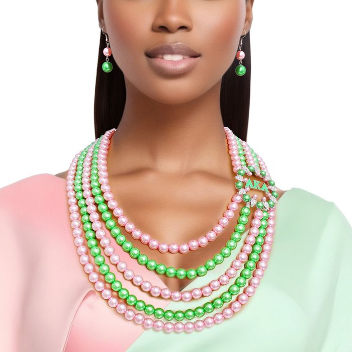 Alpha Kappa Alpha Sorority Pink and Green Jewelry – Trendzio Jewelry