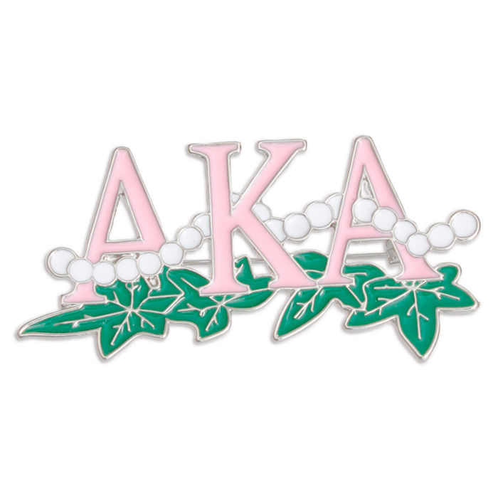 Wholesale Brooch AKA Pearl Ivy Leaf Sorority Pin for Women
