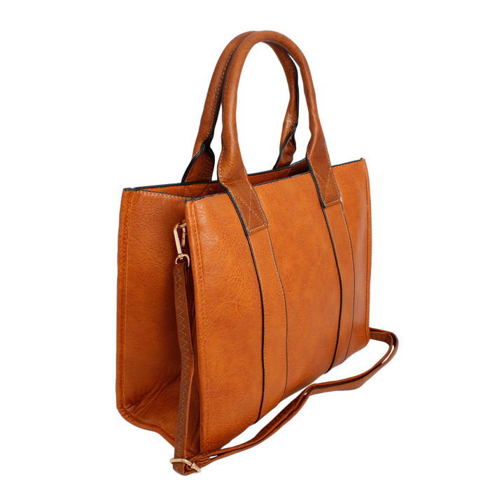 Camel satchel handbag best sale