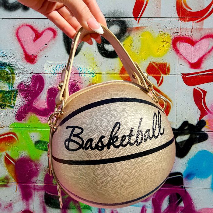 Gold best sale basketball purse