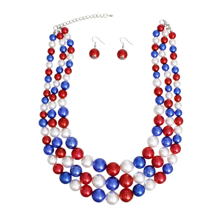 Red white and blue choker online