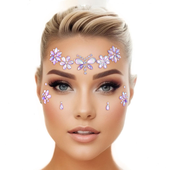 Wholesale Dozen Pack Face Gem Sticker Sets for Women