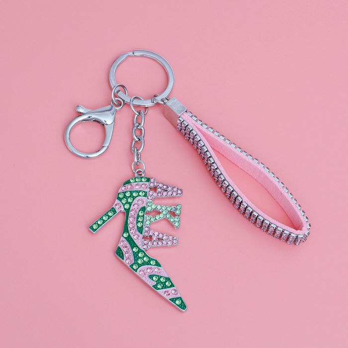 Pink brand keychain outlet