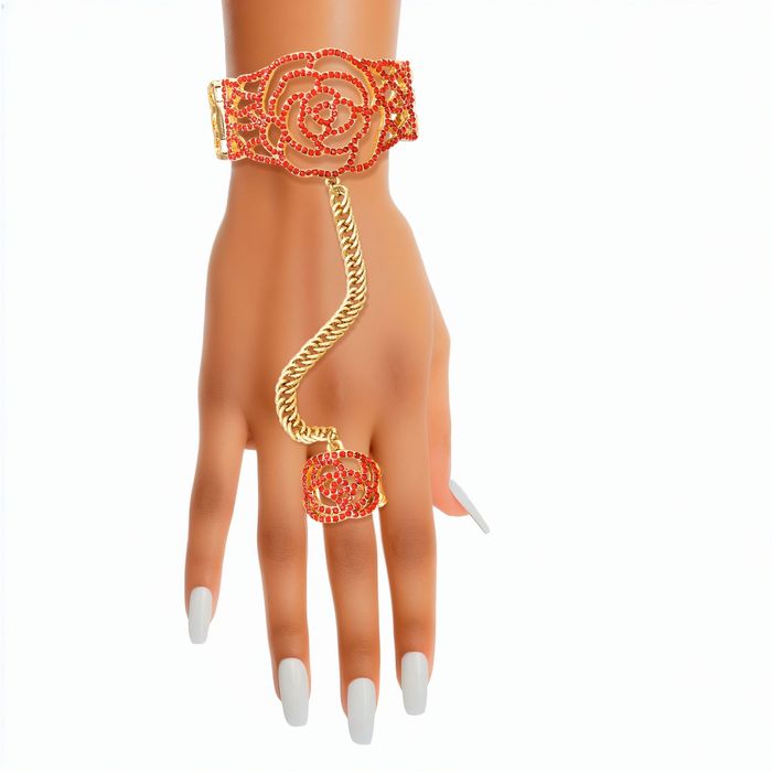 Rose hand chain online