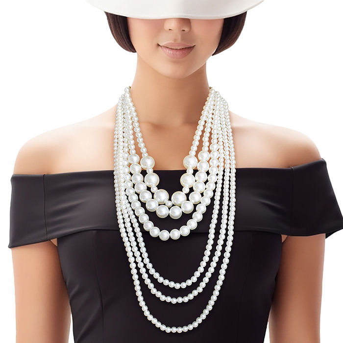 Layer pearl necklace hotsell