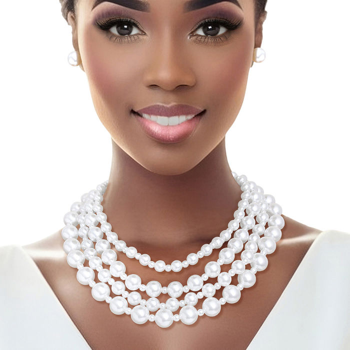 White pearls set discount