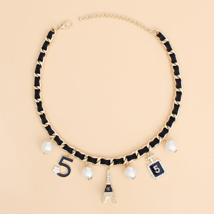 Chanel eiffel tower necklace sale