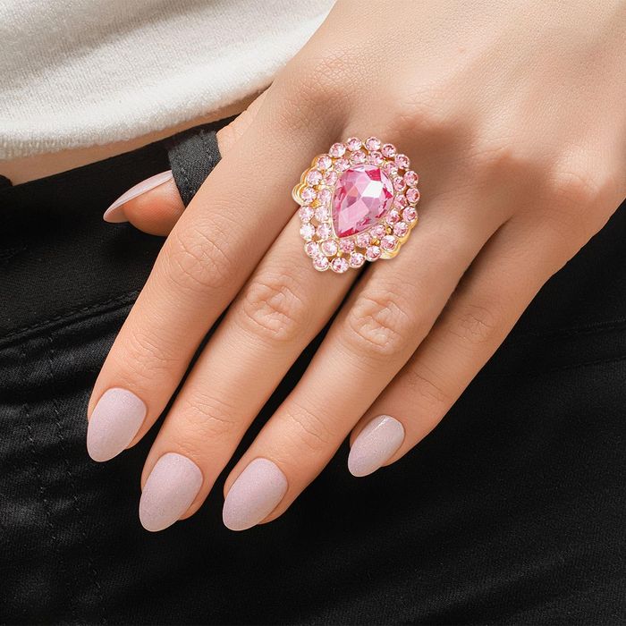 Pink cocktail ring store