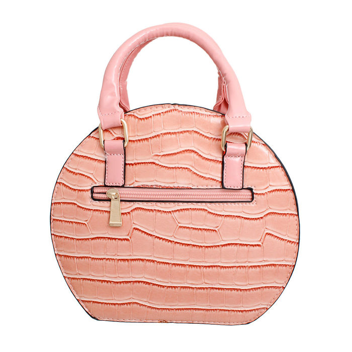 Wholesale Handbag Round Pink Flower Croc Bag for Women