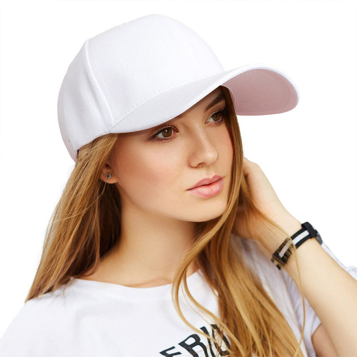 Wholesale Hat White Canvas Baseball Cap for Women