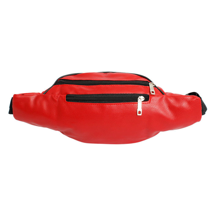 Fanny Pack 80 s Red 5 Pocket Waist Bag Women