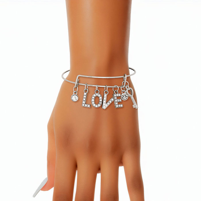 Wholesale Dozen Pack A A Bangle LOVE Charm Bracelets Women