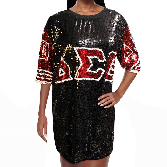 Sequin jersey shirt top