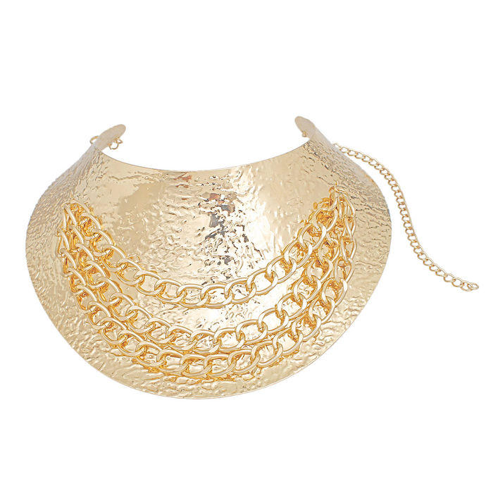 Gold metal choker best sale