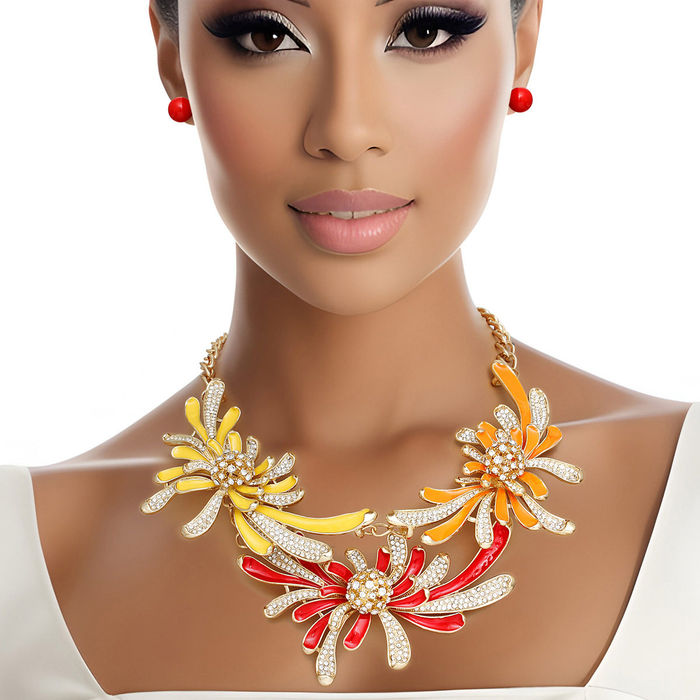 Floral collar necklace shop