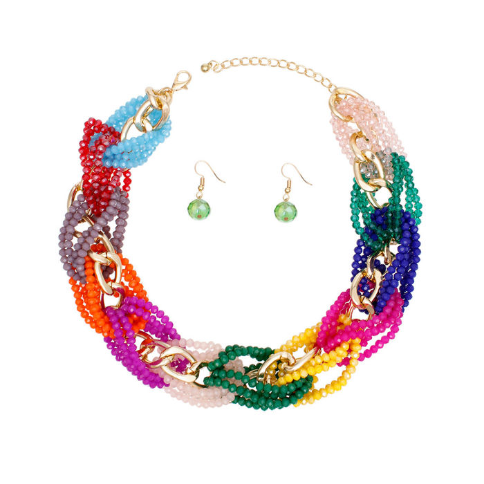 Multi color beads chain deals