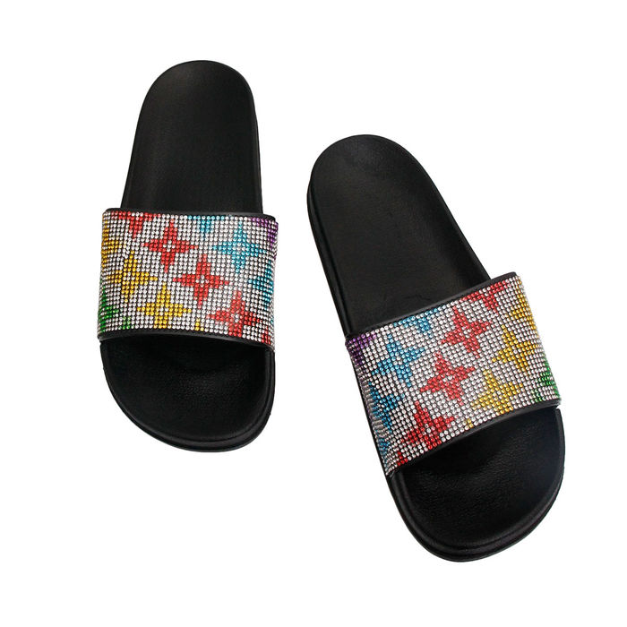 Size 10 Monogram Black Slides Order Wholesale