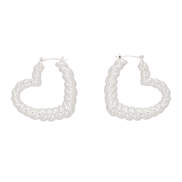 Twisted Metal Heart Shaped Earrings Twisted Metal Heart Shaped Earrings
