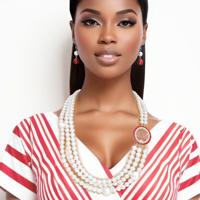 Delta sigma theta pearl necklace discount