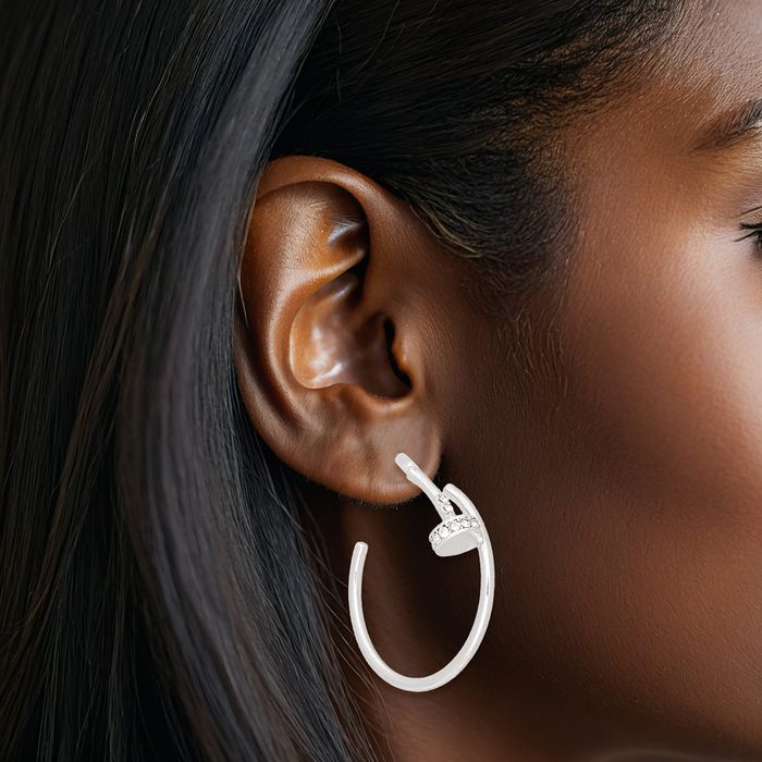 Wholesale silver hoop earrings sale
