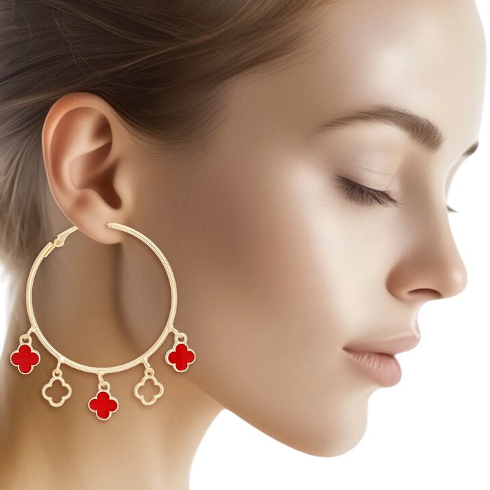 Hoop earrings with hanging charms online