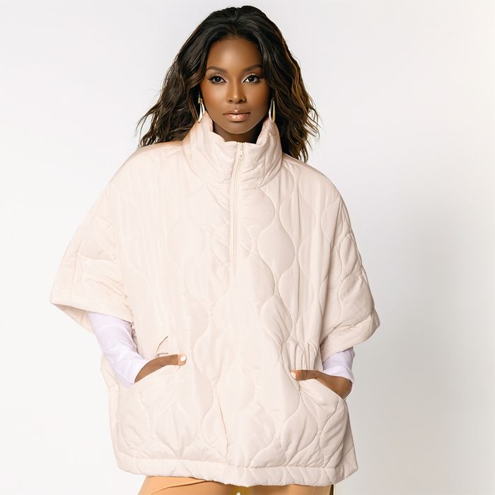 Puffer poncho on sale