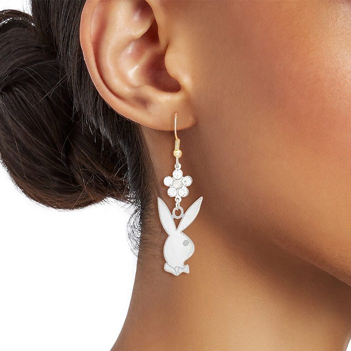 Silver playboy earrings hotsell