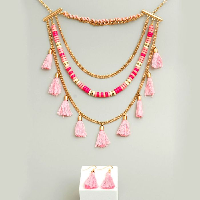 Purchase Wholesale from US Yarn Tassel Necklace Set