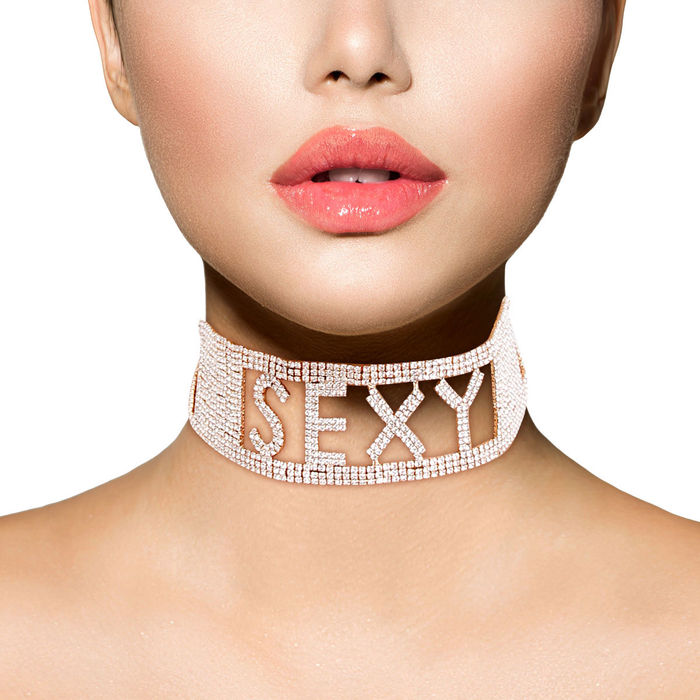 Rhinestone best sale word choker