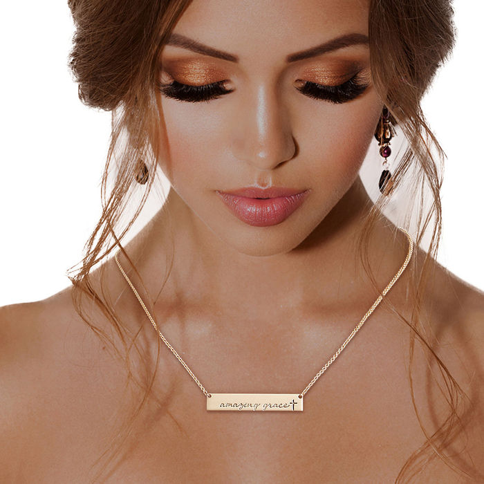 Amazing grace shop bar necklace