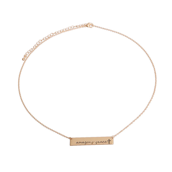 Amazing grace bar necklace store