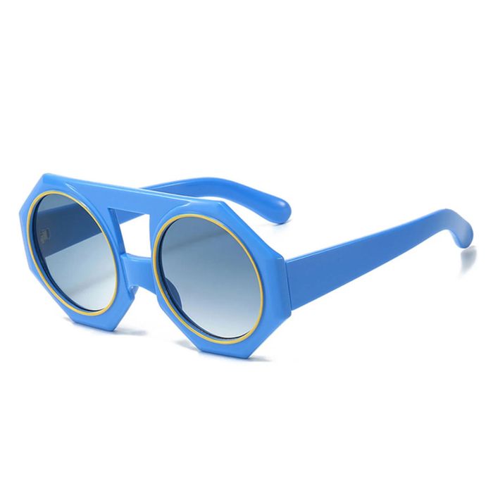 Bold Blue Geometric Sunglasses - Women Accessories 59mm Gradient Geometric Sunglasses (Women) | Nordstrom main image 4