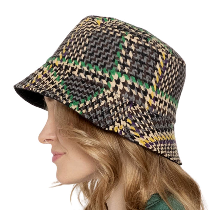 Houndstooth bucket hat outlet