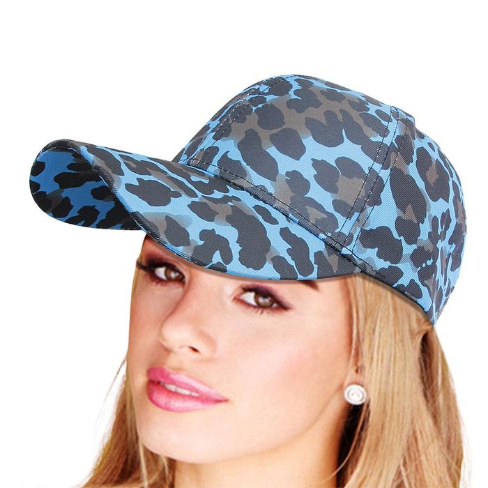 Blue Leopard Baseball Hat- Order Wholesale