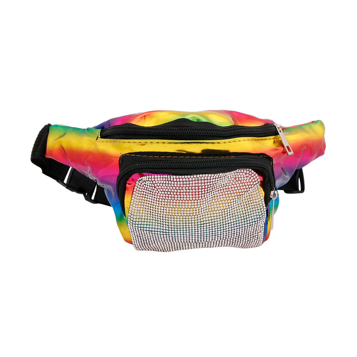 Rainbow Rhinestone Fanny Pack Order Wholesale