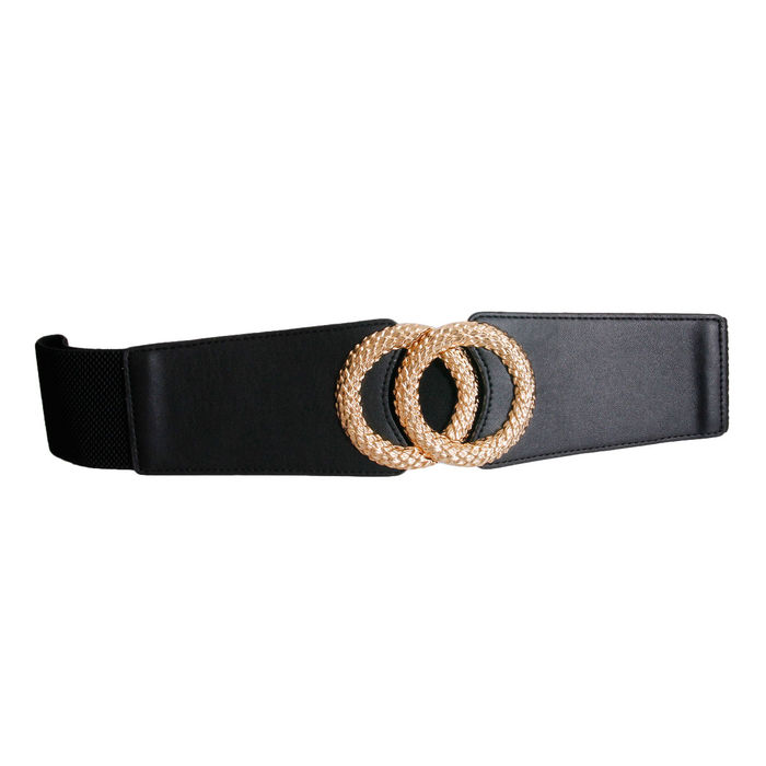 Wide black deals stretch belt